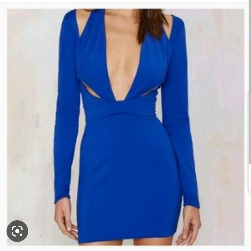 Nasty Gal Small Blue Mini Dress